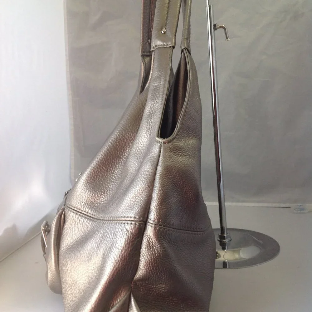 Michael Kors Grey Metallic Hobo bag